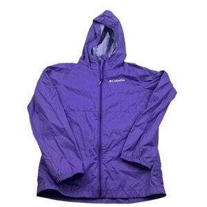 Columbia Girls Purple Windbreaker Light Weight Jacket Size Medium